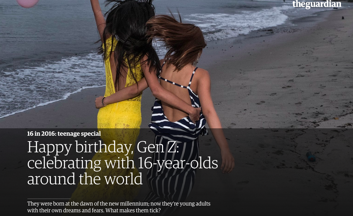 Happy birthday, Gen Z: celebrating with 16-year-olds around the world - The Guardian, Helen Russell